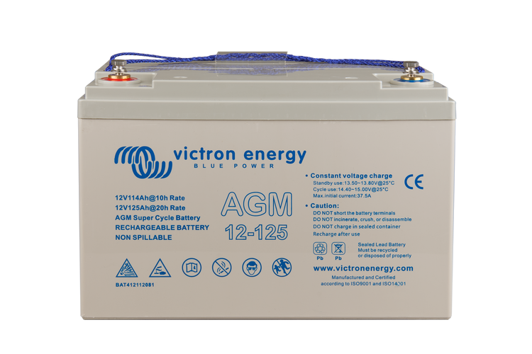 Victron 12V 125Ah AGM Super Cycle Batteri. (M8)